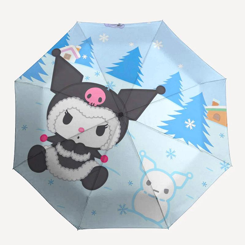 1 Stück Winterwunderland-Regenschirm mit Kunststoffgriff, Geeignet für alle Jahreszeiten Outdoor YUSAN374