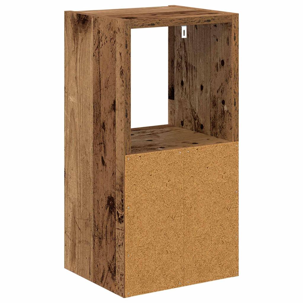 Nightstand Set of 2 Reclaimed Wood Look 25.5 x 22 x 49.5 cm Engineered Wood