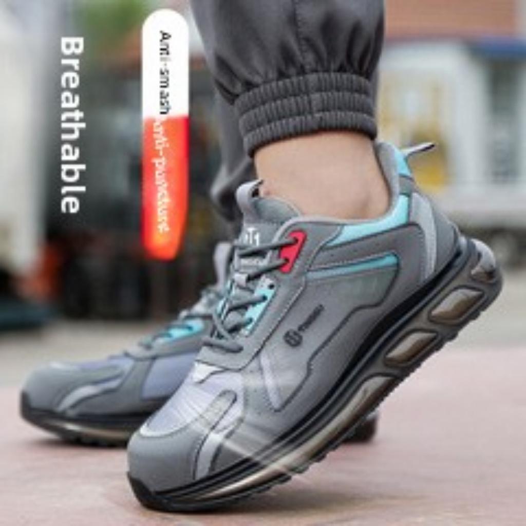 Arbeitsversicherungsschuhe Herren, Anti-Quetsch Anti-Durchstich Stahlkappenschuhe, Rutschfest Geruchshemmend Baustelle Arbeitssicherheitsschuhe Damen