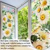Window Stickers Daisy Butterfly Design for Home Kitchen Bathroom Office 2 Pieces Static Cling Easy Application