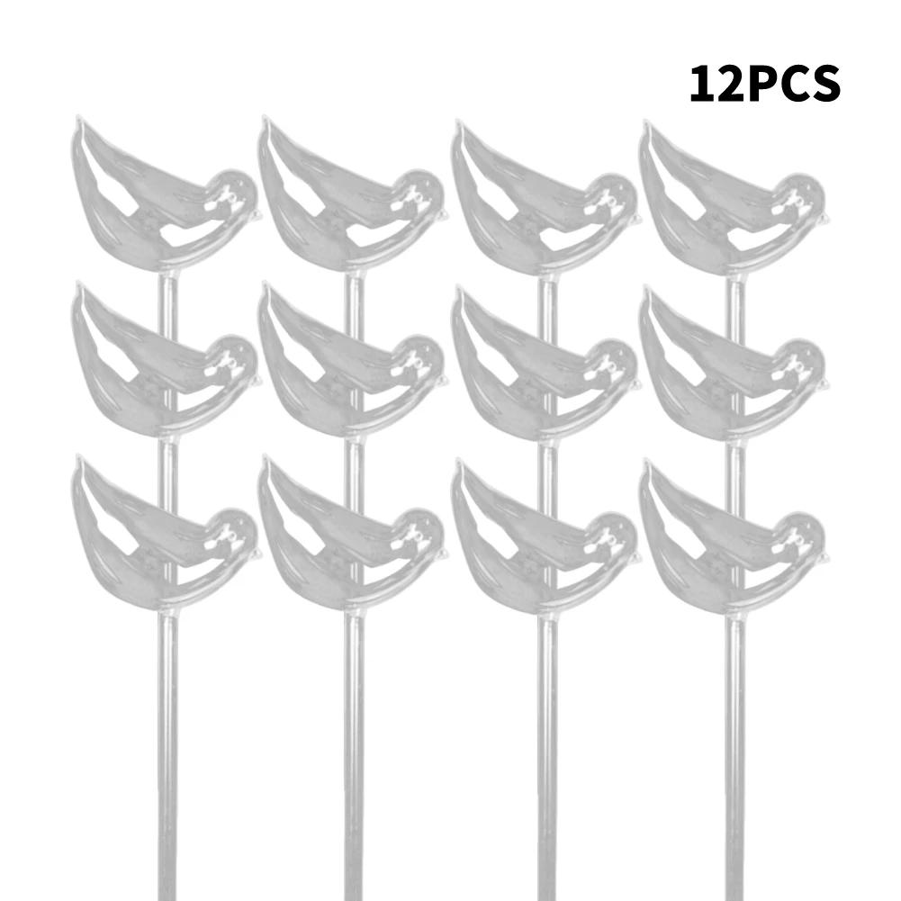 1-12PCS Automatic Plant Watering Bulb PVC Bird Shaped Transparent Self Watering Bulbs Home Garden Plant Dropper Drip Irrigation