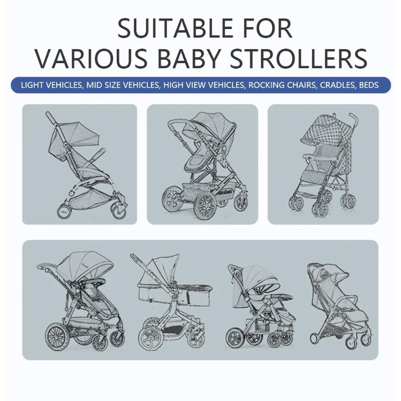 1/2pcs Full Face Universal Baby Stroller Mosquito Proof Cover Baby Stroller Mesh Mosquito Net Baby Stroller Mosquito Net