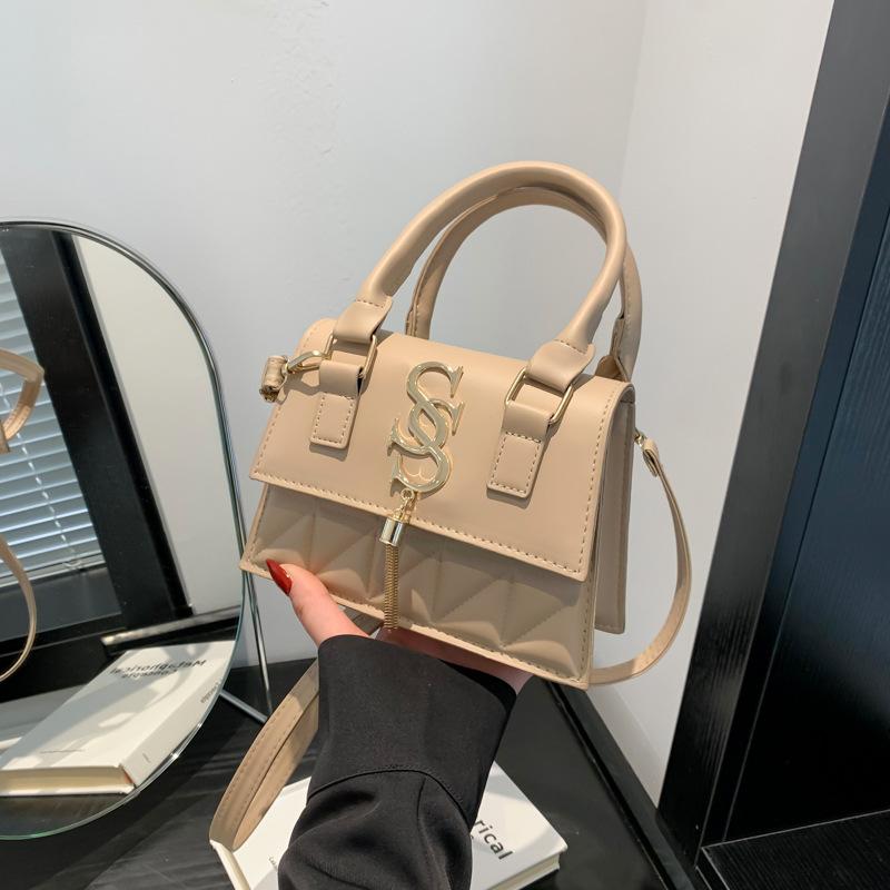 Geantă de mână ușoară, de lux, cu litere brodate cu diamante, la modă, simplă și elegantă, cu un singur umăr, pentru femei