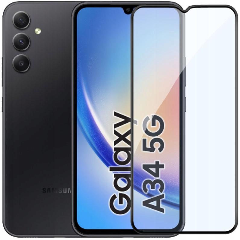 2x TEMPERED GLASS FOR SAMSUNG GALAXY A34 5G FULL SCREEN COVERAGE 5D GLASS