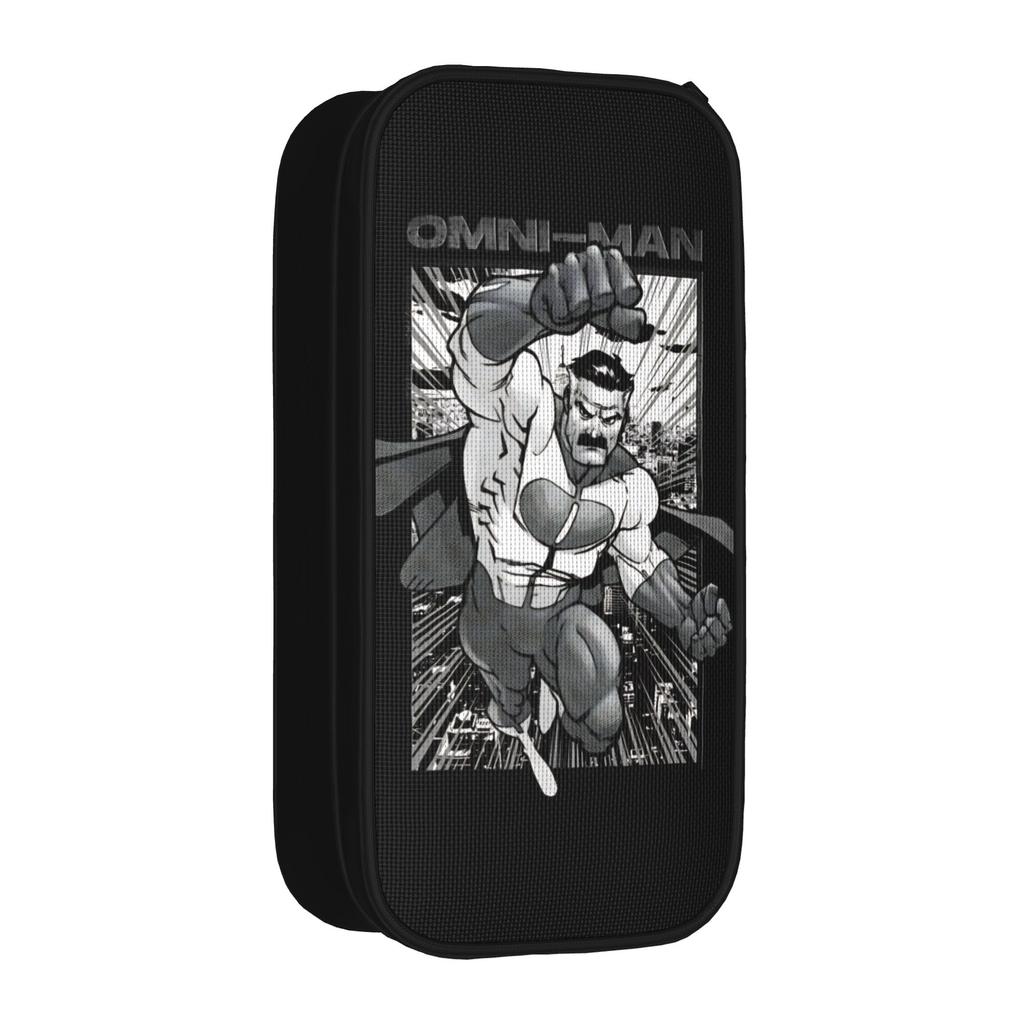Invincible Omni-Man Pencil Case Cute Pen Box Bag Girls Boys Large Storage School Supplies Gifts Pencilcases