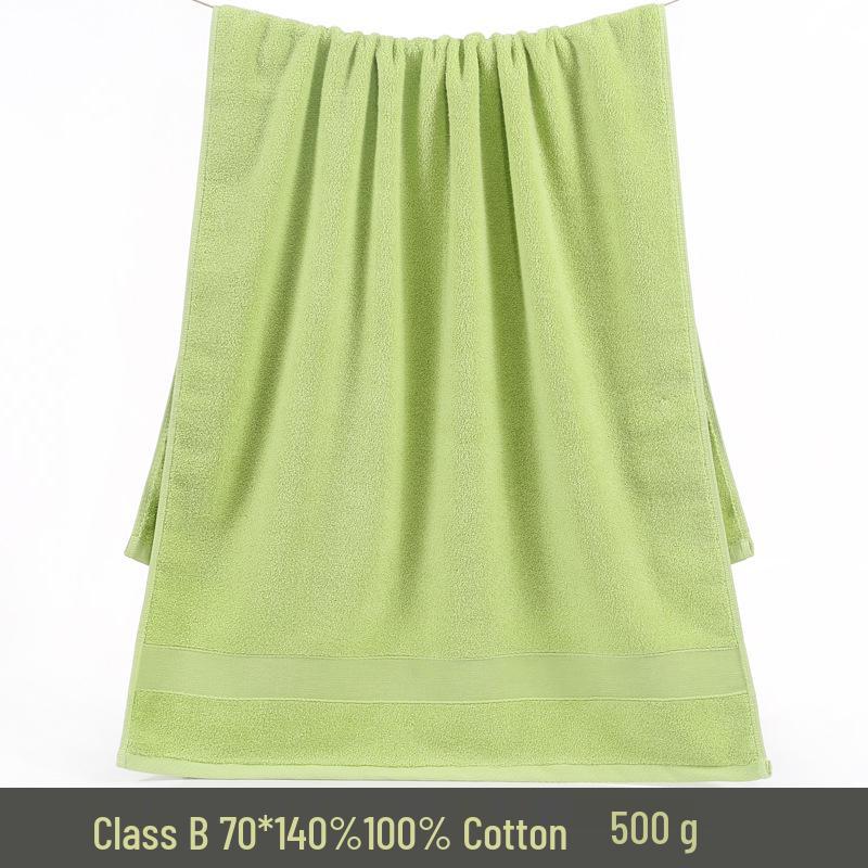 Premium Large Class A Pure Cotton Bath Towel 70x140cm, Thickened with Polyester-Cotton LOGO, Ideal for Beach or Gift, Supermarket Class B