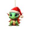 Charming Cartoon Christmas Dragon Car Decor Bright Festive Hanging Ornament Homes For