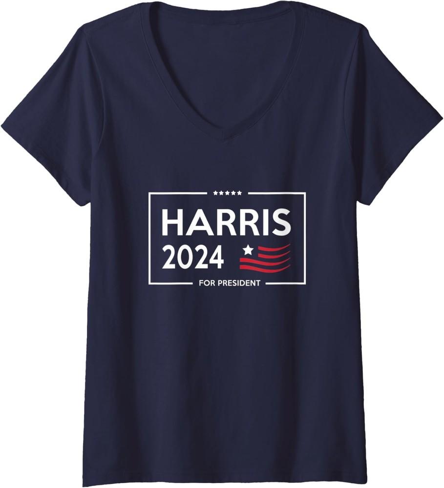 Kamala Harris 2024 For President Politic Design Ladies  V-Neck Tshirt Unisex T-Shirt XXXL