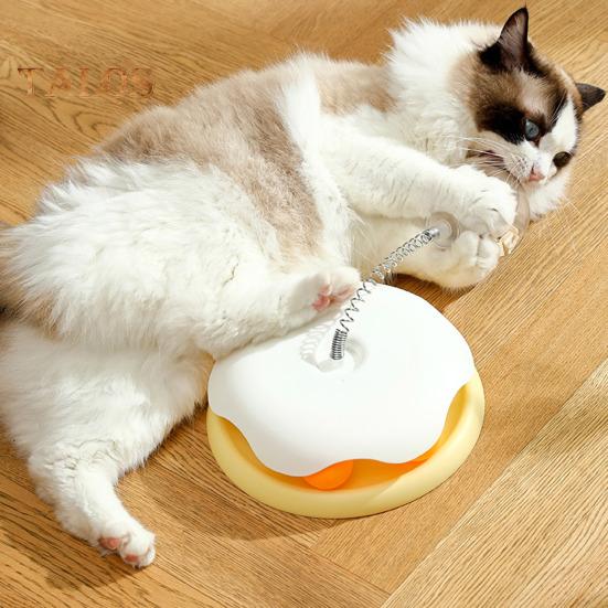 Interactive Cat Treats Dispenser Toy Leaking Food Ball Pet Feeder Toy Puzzle Pet Slow Feeder with Ball Track for Indoor Cats Dogs