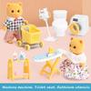 Puppenhaus-Möbelset für Kinder, Badezimmer, Küche, Kühlschrank, Waschmaschine, Wäscheset, Zubehör, Rollenspiel-Möbelspielzeug