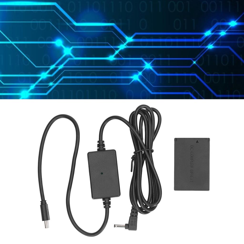 LP E12 Dummy Battery Digital Camera DR E12 DC Coupler Dummy Battery with Type C Power Adapter for M50 M200 M50 Mark Ii M100 M10 M M2