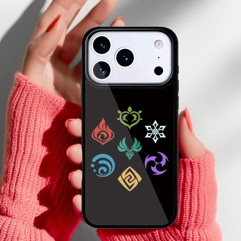 Cute Cartoon Genshin Impact Phone Case for iPhone 17 16 15 14 13 Pro Max Back Cover for 12 11 Pro Coque