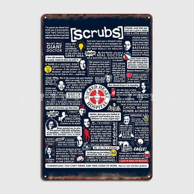 

Wise Words Of Scrubs Metal Sign Club Cave Pub Printing Wall Decor Tin Sign Poster 20x30cm