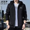 JEEP SPIRIT Herren Lockerer Kapuzen-Freizeitjacke