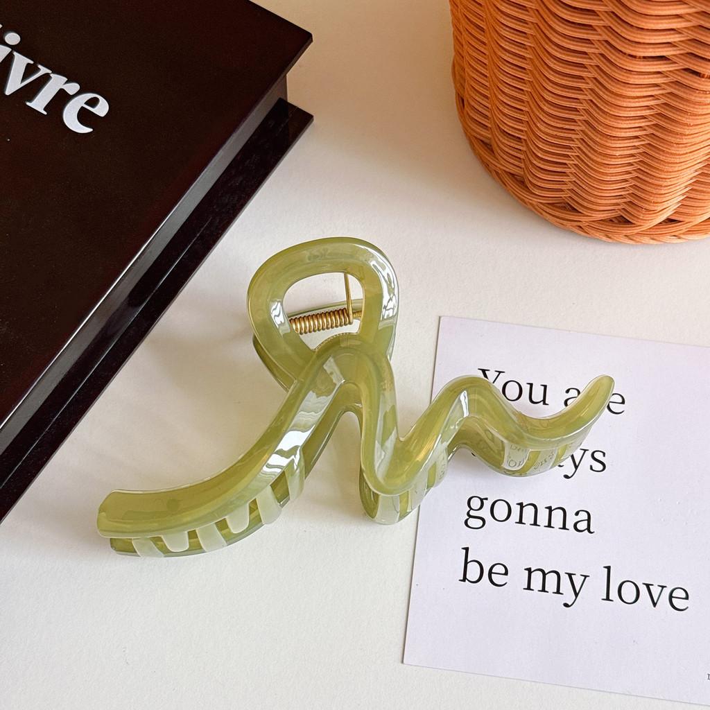 Stilvoller Großer Wellen-Haarclip für Damen Vielseitiges Design Perfekt für Dickes Haar In Mehreren Farben