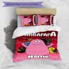 3pcs Custom Name Barbapapa Bedding Set Duvet Cover Closure Includes 1 Duvet Cover & 2 Pillowcases for All Seasons Bedroom Decor