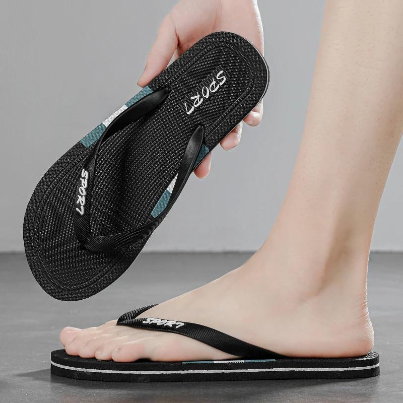 Original Brands Shoes for Men Men's Summer Sandals Living Room Slippers Walk Around Home Flip Flop Genuine Mens Slipper