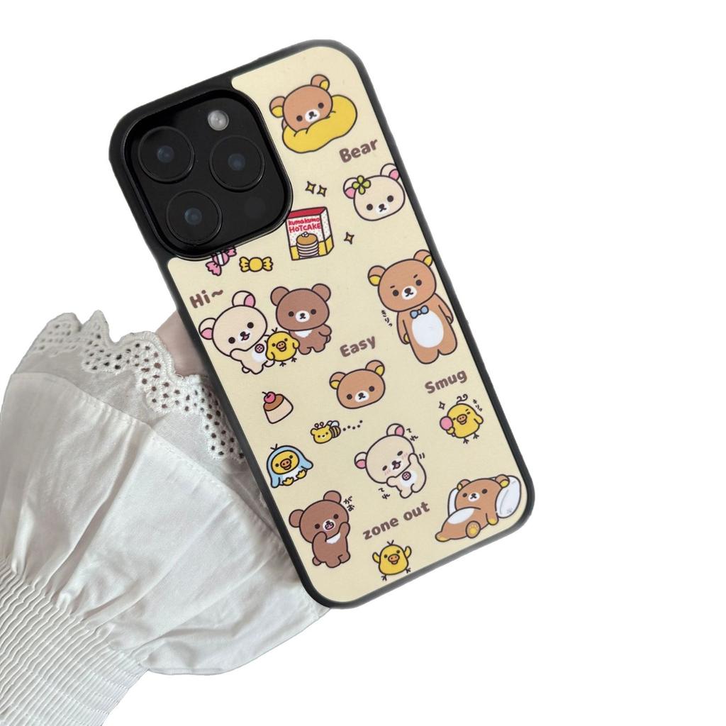 Party Easy Bear Suitable for Apple 16/17 Pro Phone Case iPhone15 Band-Aid Holder 13 Frosted 14 Hard