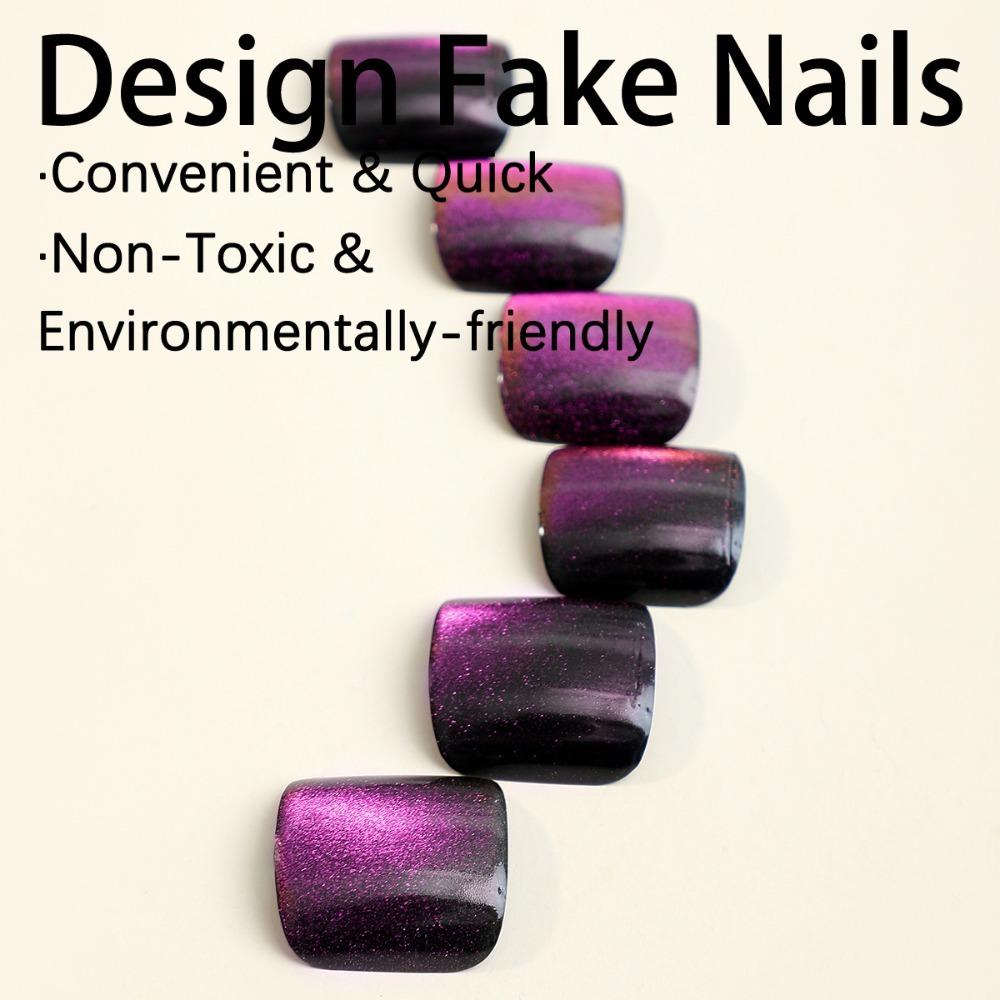 

Square Head Fake Toenails Short Length Press on Nails Detachable False Toe Nails Girl