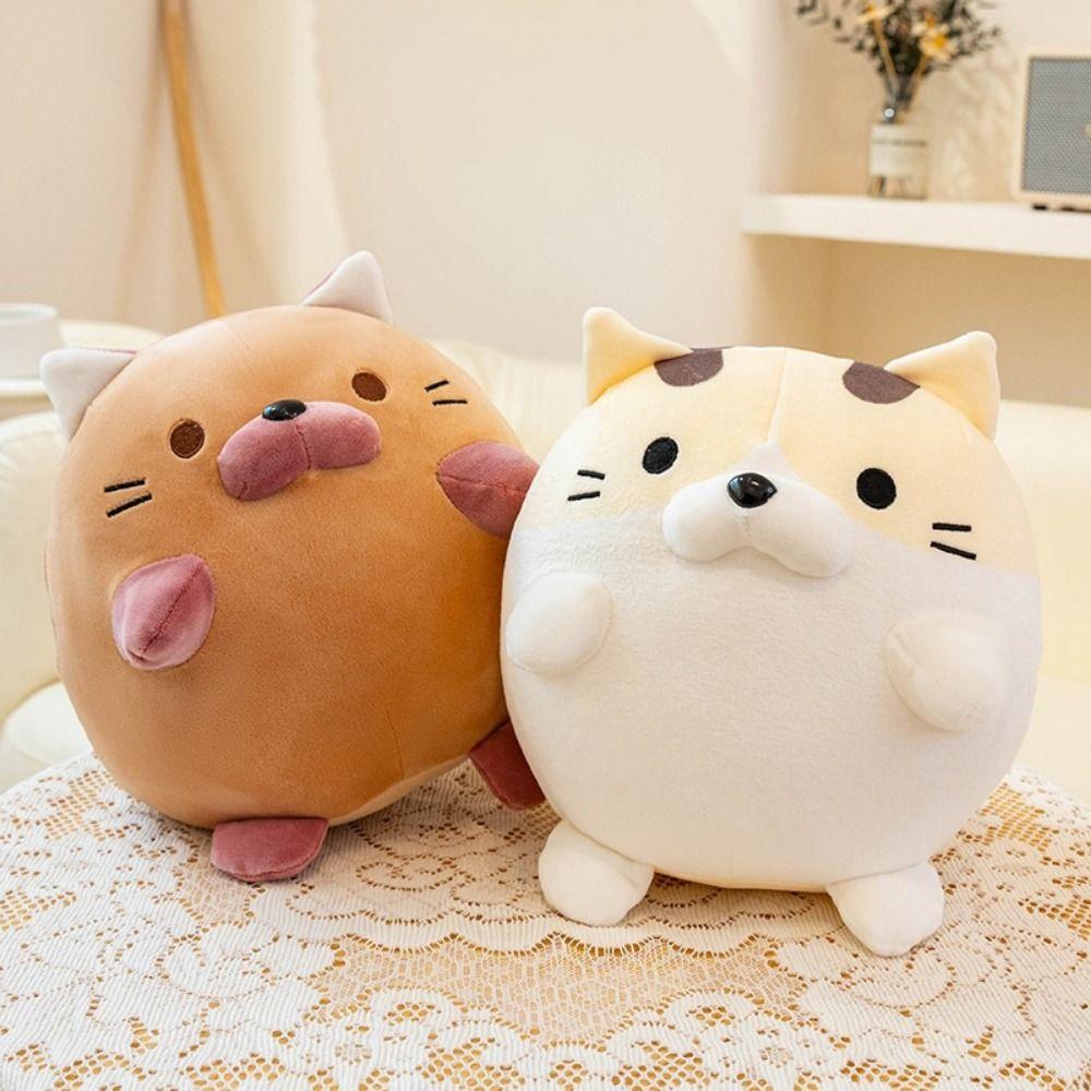 Face Down Kitten Ball Nap Pillow Cat Circular Kitten Ball Plush Pillow  School