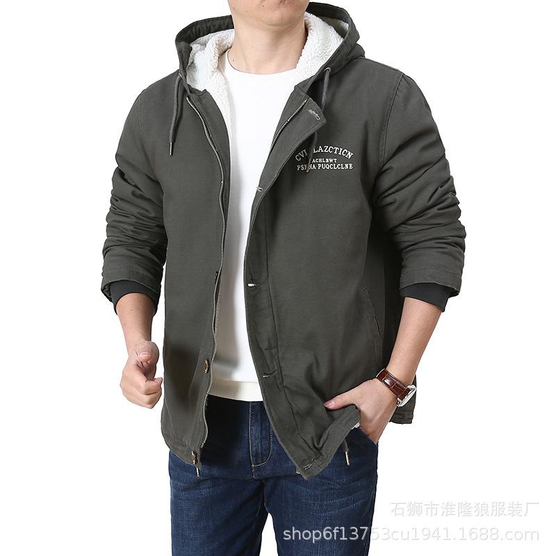 Inverno Mezza Età E Giovani Imbottito Ispessito Da Uomo Agnello Interno Da Uomo Ampio Grande Sport Cotone Giacca