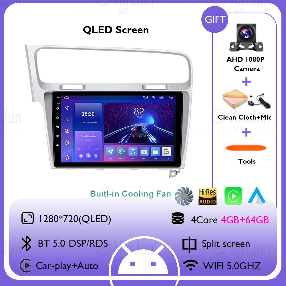Android 14 Car Radio For Volkswagen VW Golf 7 MK7 GTI 2011-2021 Wireless Carplay Auto Radio Multimedia Player Navigation GPS DSP