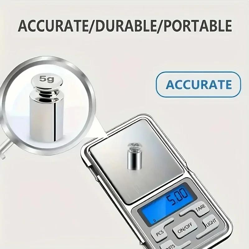 High Precision Mini Pocket Scale 500g/0.01g Portable Digital Jewelry Scale Accurate Small LCD Weighing Device for Easy Carry