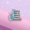 Sock Blue Unique Metal Badge Brooch Featuring Cartoon Character Design For Accessories Stylish
