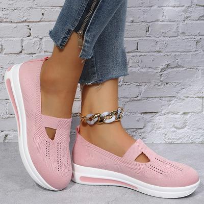 Fashion 2024 Fashion Women Sneakers Slip On Platform Sneakers Breathable Mesh Sneakers Plus Size Ladies Vulcanize Shoes Zapatillas Mujer