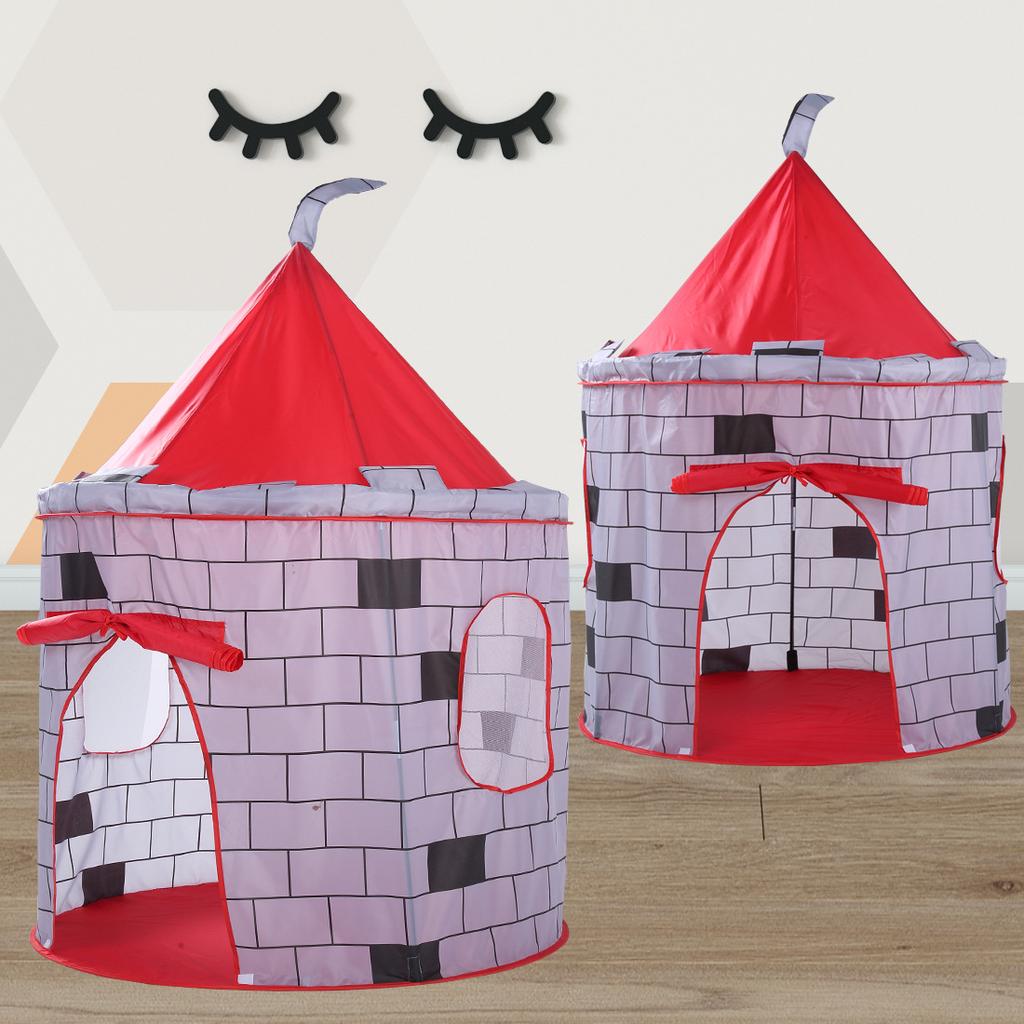 Folding Castle Knight Pops Up Tent Play Toys Kids Indoor Outdoor Gift Playhouse