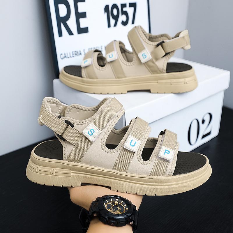 

Мужские сандалии лето новые сетчатые сандалии-шлепанцы мужская мода уличные спортивные пляжные туфли 44