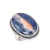 Natürlicher Sodalith Edelstein Handgefertigt 925 Sterling Silber Schmuck Ringgröße 8 ETC-13401