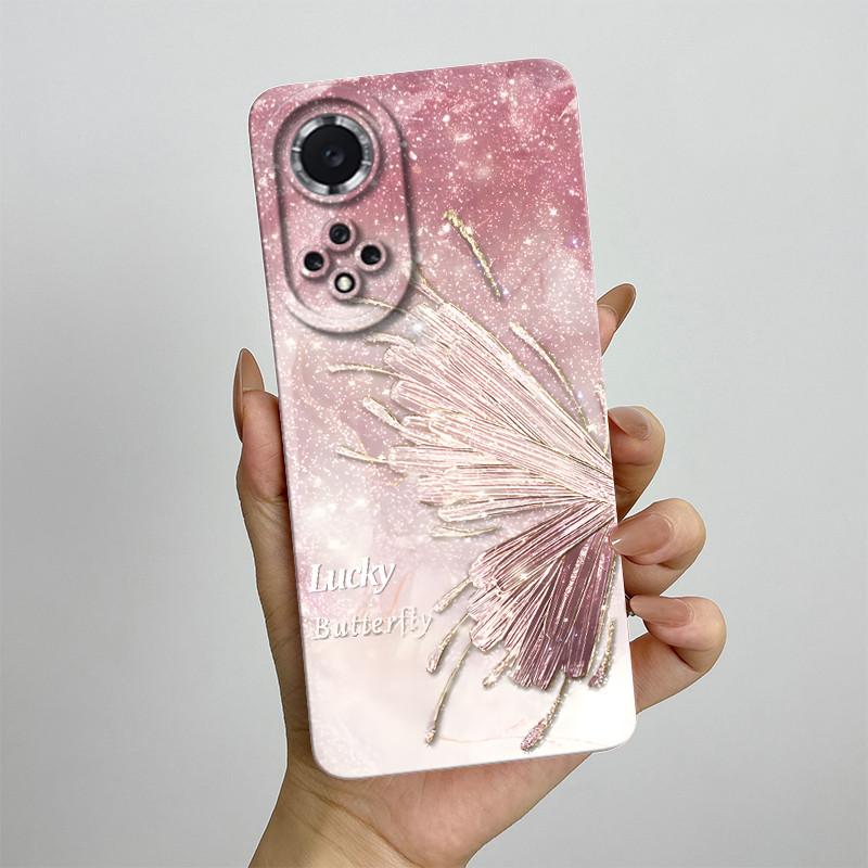 For Huawei Nova 9 / Honor 50 Phone Case NAM-LX9 NTH-NX9 Soft Silicone Sweet Painted Protective Back Cover Cute Printed Casing