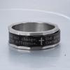 Herren 8MM Drehbar Kreuz Rhombus Kante Edelstahl Mode Ring