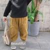 Autumn & Winter Girls' Velvet-Lined Corduroy Pants – Thickened Casual & Trendy Boys' Sportswear for Kids