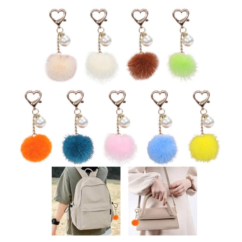 Plush Bag Pendant Practical Key Holder Decor Car Keyring Ornament for Backpacks