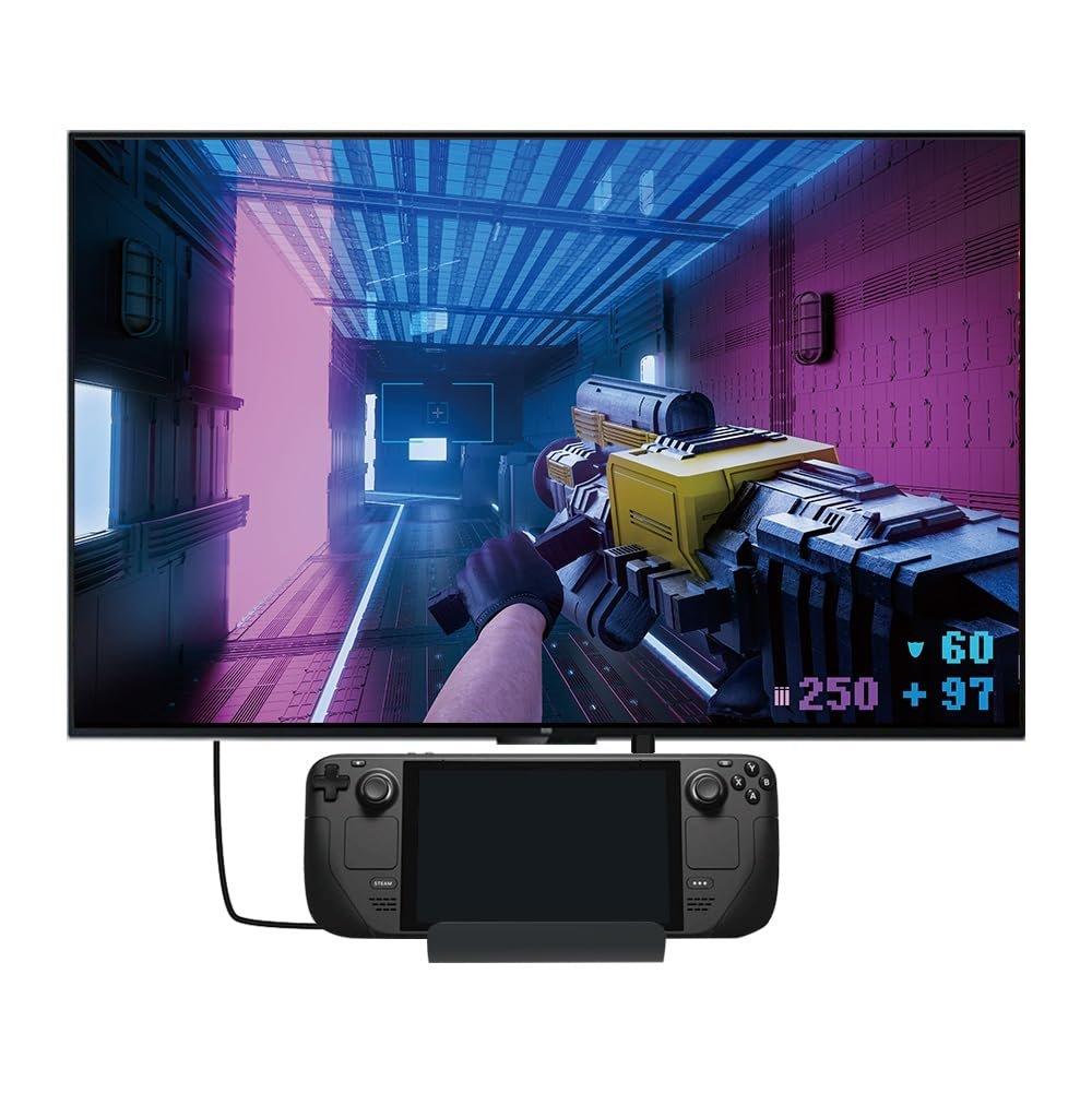 AINEX Docking Station for Portable Gaming PC USB-C Hub Dock with 100W PD Gigabit LAN HDMI 4K60Hz USB 3.2 USB-CDKG01 Black