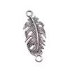 Feather Charm Angle Connectors For Bohemian Style Jewelry Vintage Pendants
