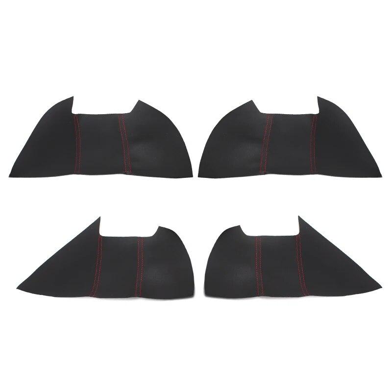 Lot de 4 housses de panneau de porte en cuir souple pour Honda Civic 9e génération (2012, 2013, 2014, 2015)