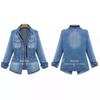 Tooxika Neue Frühlings- und Herbst-Retro-Jeansjacke im europäischen und amerikanischen Stil, kurze Langarmjacke