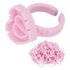 Porte-colle jetable pour Extensions de cils, 100 pièces, anneau, tasse à fleurs rapides