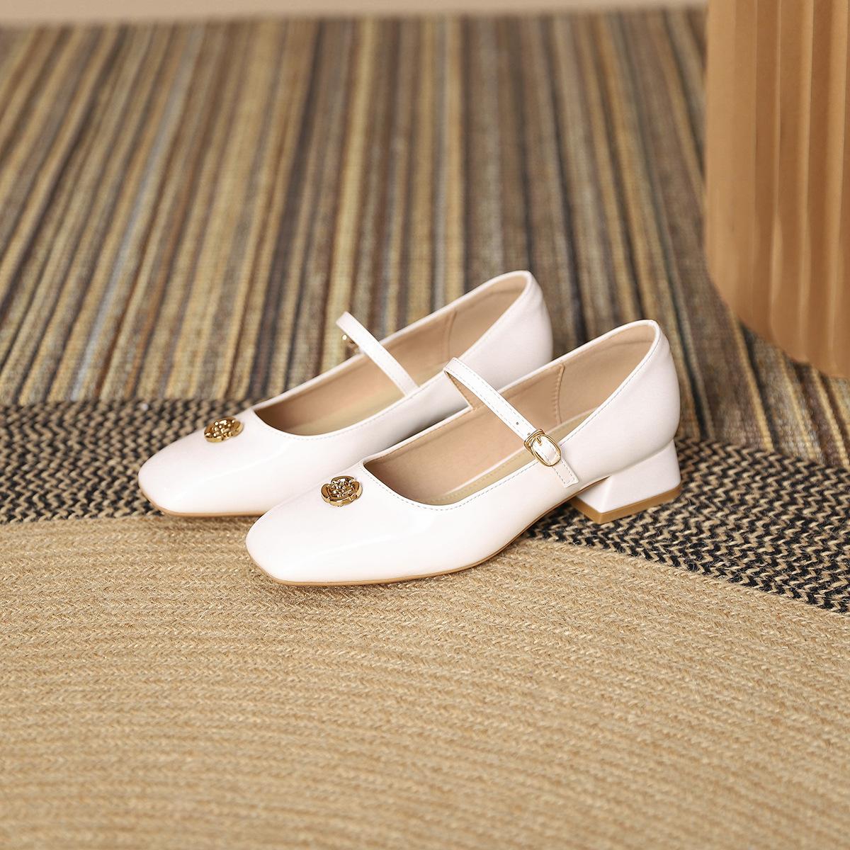 

Туфли Мэри Джейн для женщин Туфли-лодочки на низком каблуке Женские повседневные нарядные туфли Мэри Джейн на низком каблуке с толстым блочным каблуком и регулируемым ремешком на щиколотке 40 белый