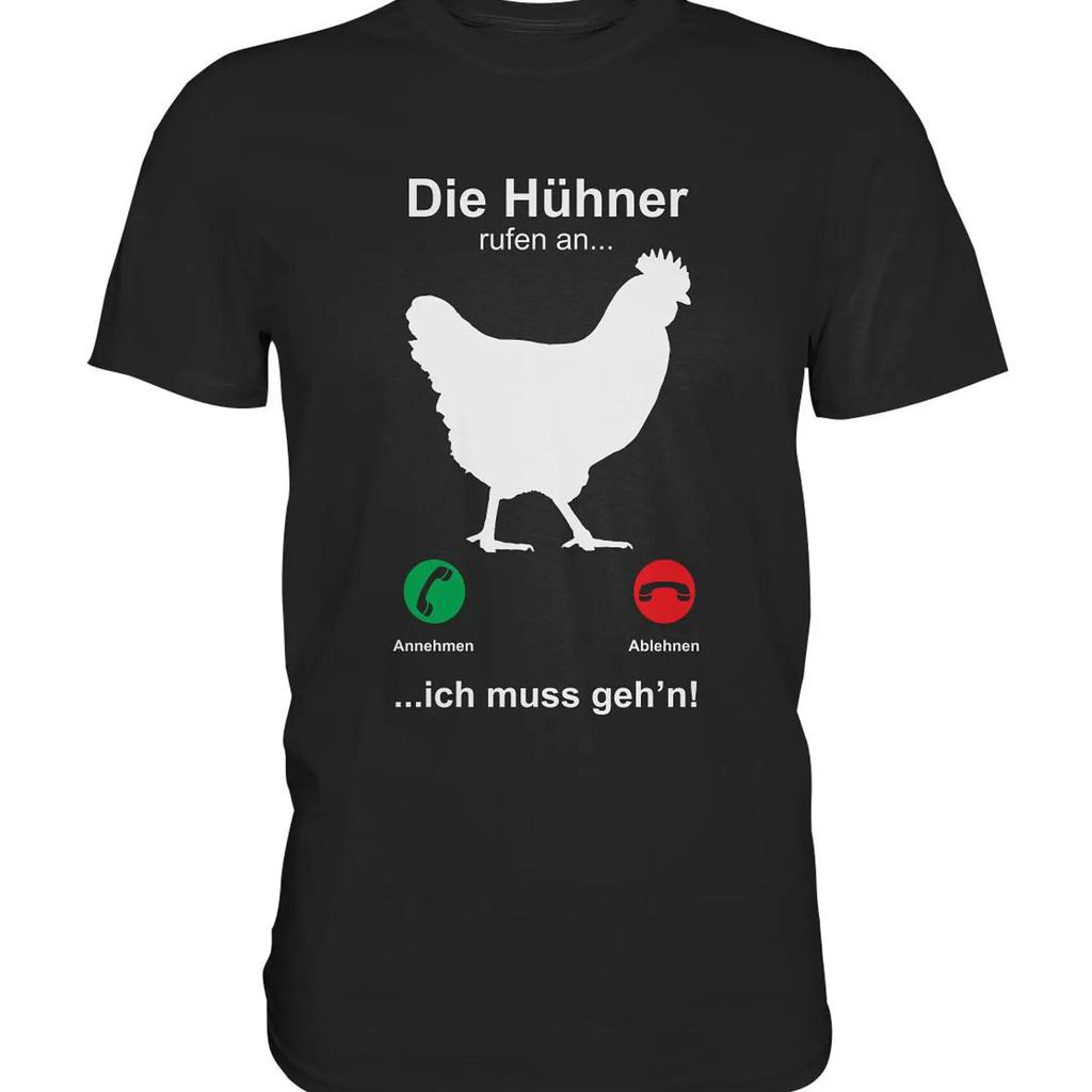 Chicken Calling Funny Hen T Shirt Premium Vintage Stylish Comfortable Soft Slightly Graphic Casual Designer Clothes