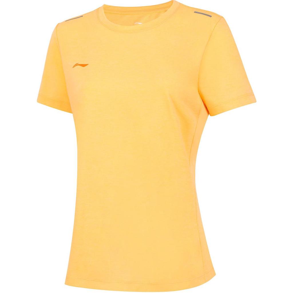 Li Ning Running Series Solid Color Round Neck Comfortable Breathable Versatile Casual Short Sleeve T-Shirt Women T-Shirts ATSU552-2
