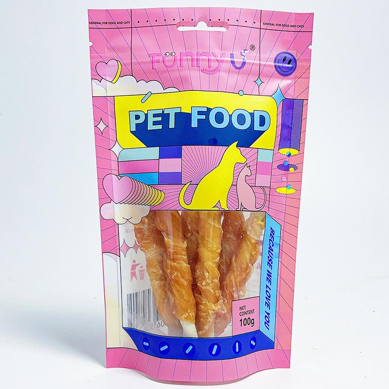 Pet Food Dog Snacks: Chicken, Duck & Beef Wrapped Rawhide Dental Chews 400g