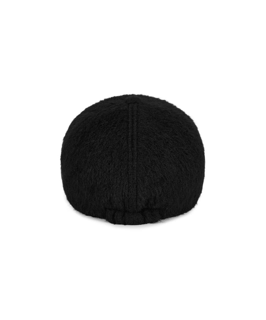Bajal Va Curved Circle Logo Newsboy Cap Black