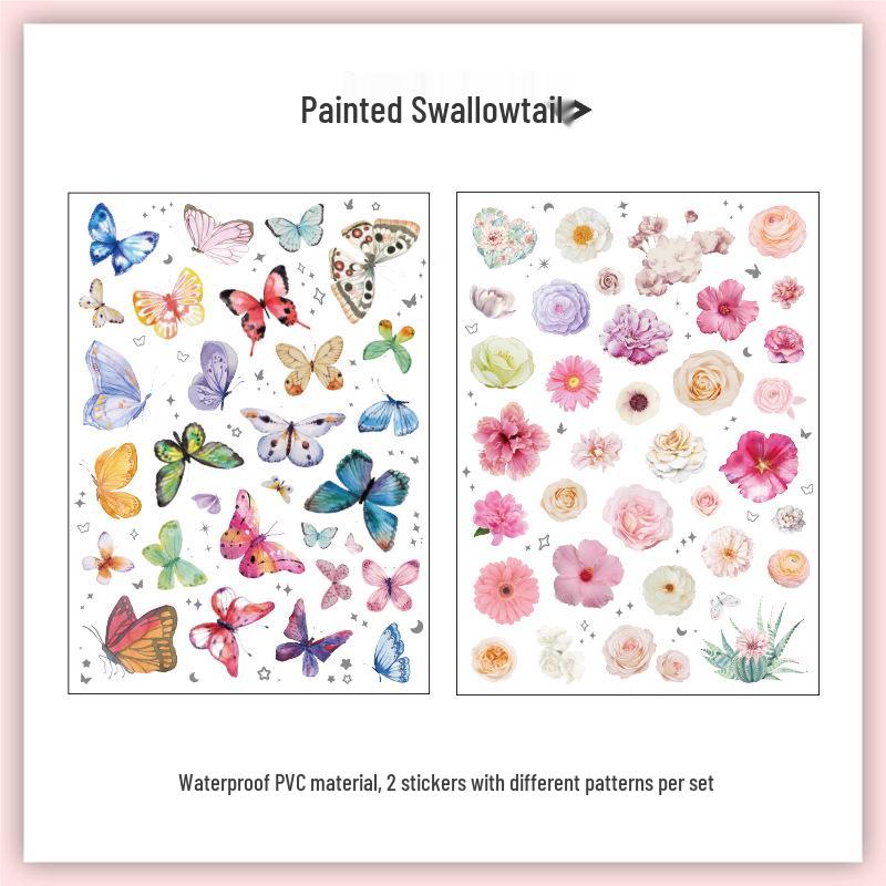 Butterfly Garden Journal Stickers for Kids - Creative and Cute Guka Designs