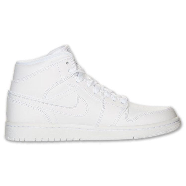 Jordan Air Jordan 1 Mid top Skateboard Shoes Men's White 554724-100