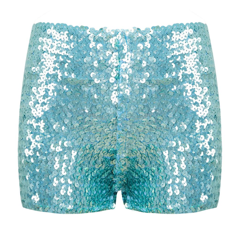 Jenter Dans Kort Gymnastikk Athletic Shorts Sparkle Glitter Tumbling Bottoms