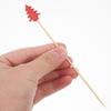 100Pcs Christmas Tree Shape Bamboo Cocktail Picks Food Safe Smooth Finish Fruit Skewers for Bar Party Ktv Home Garnish
